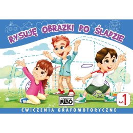 Książeczka edukacyjna Rysuję obrazki po śladzie. Ćwiczenia grafomotoryczne cz. 1 Niko