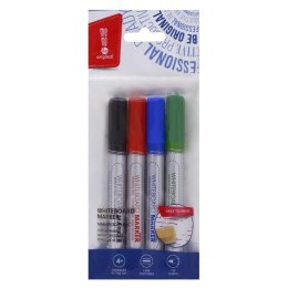 Marker suchościeralny czarny, czerwony, niebieski, zielony mix 2,3mm okrągła końcówka Memobe