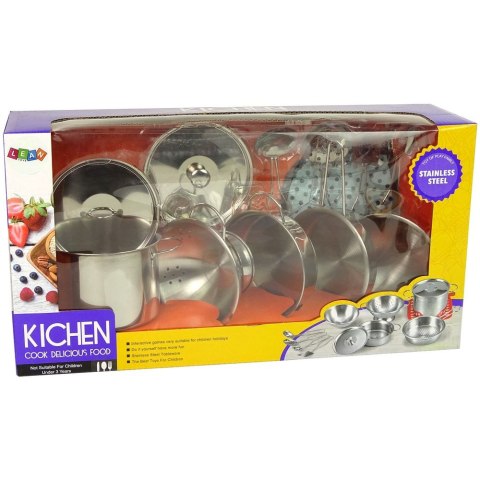 Naczynia Zestaw Garnków Kuchennych Stal Nierdzewna Akcesoria Dla Dzieci Lean (10767)