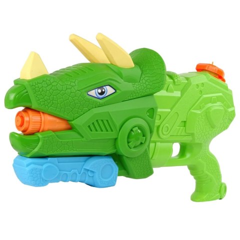 Pistolet na wodę Dinosaur Triceratops 1330 ml Zielony Zasięg 8 m Lean (13120)