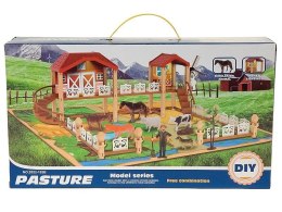 Figurka zestaw farma, budynek ze światłem, zwierzęta Adar (605848)