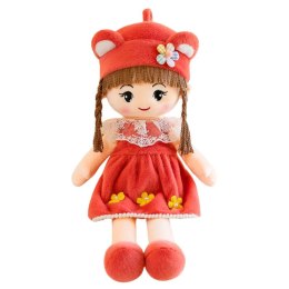 Lalka Szmacianka Miękka Pluszowa Czerwona Sukienka Czapka Z Uszami [mm:] 450 Lean (22489)