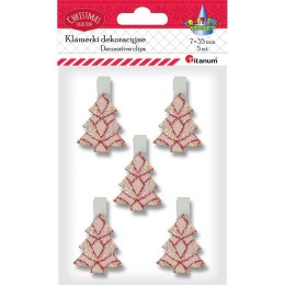 Ozdoba drewniana Craft-Fun Series klamerki XMAS choinki Titanum (18BR-39)