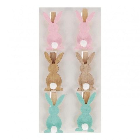 Ozdoba drewniana Spinacz królik Craft With Fun (555440)