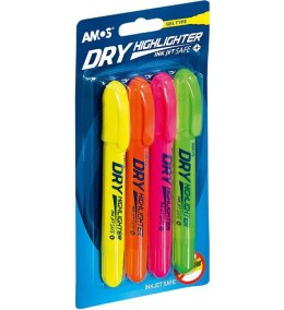 Zakreślacz w sztyfcie neon 4 kol. HLD4B1 mix Amos (160-2265)