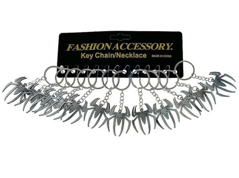 Brelok metalowy pająk, karta 12szt. Adar (603844)