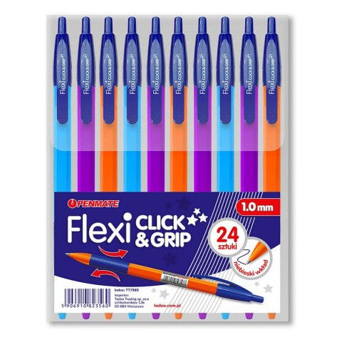 Długopis FLEXI Clkic&Grip niebieski 1,0mm Penmate (TT7985) Długopis FLEXI Clkic&Grip niebieski 1,0mm Penmate (TT7985)