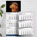 Kalendarz ścienny PREMIUM trójdzielny A4 Press (PIES)