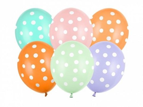 Balon gumowy Kropki, mix (1 op. / 6 szt.) mix 300mm Partydeco (SB14P-318-000-6) Balon gumowy Kropki, mix (1 op. / 6 szt.) mix 300mm Partydeco (SB14P-318-000-6)