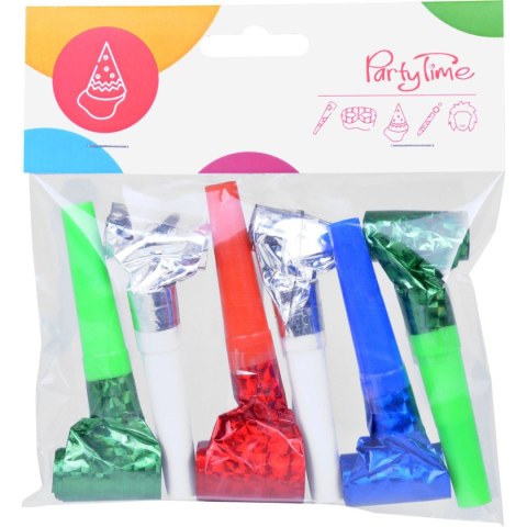 Gwizdek zwijany holograficzne multikolor 6 szt. Arpex (K0935) Gwizdek zwijany holograficzne multikolor 6 szt. Arpex (K0935)
