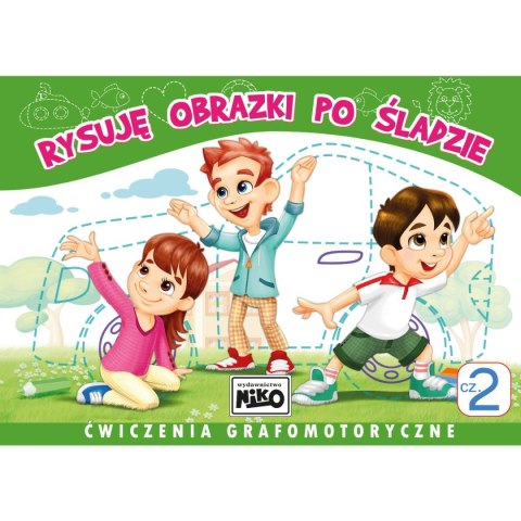 Książeczka edukacyjna Rysuję obrazki po śladzie. Ćwiczenia grafomotoryczne cz. 2 Niko Książeczka edukacyjna Rysuję obrazki po śladzie. Ćwiczenia grafomotoryczne cz. 2 Niko