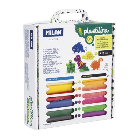 Plastelina 12 kol. Wildlife z akcesoriami mix Milan (914312) Plastelina 12 kol. Wildlife z akcesoriami mix Milan (914312)