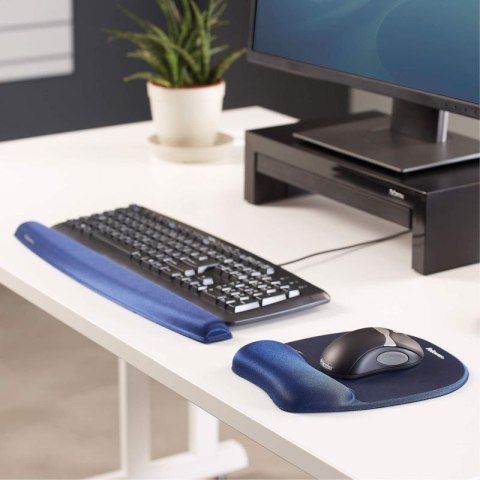Podkładka pod mysz Memory Foam granatowa niebieska Fellowes (9172801) Podkładka pod mysz Memory Foam granatowa niebieska Fellowes (9172801)