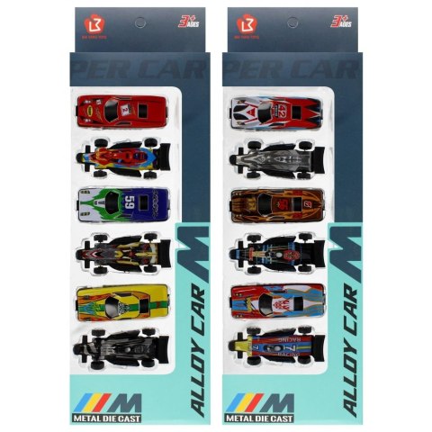 Samochód wyścigowy metalowy zestaw 6szt. Mega Creative (524208)