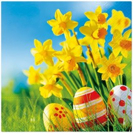 Serwetki WN Eggs Among Daffodils mix nadruk bibuła [mm:] 330x330 Paw (TL125000)