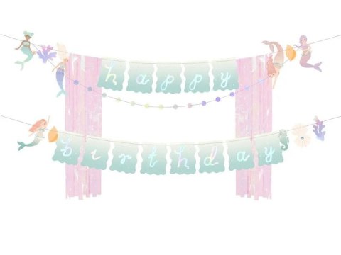 Baner Happy Birthday Syrenka, 130x100cm Partydeco (GRL123) Baner Happy Birthday Syrenka, 130x100cm Partydeco (GRL123)