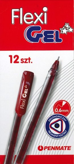 Długopis FLEXI GEL żelowy czerwony czerwone 0,6mm Penmate (TT8502)