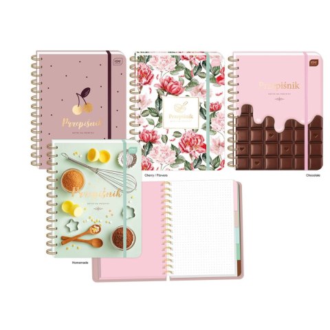 Kołozeszyt (kołonotatnik) przepiśnik A5 240k. 90g kropki/tagi Interdruk