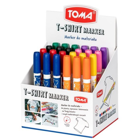 Marker specjalistyczny do odziezy mix okrągła końcówka Toma Marker specjalistyczny do odziezy mix okrągła końcówka Toma