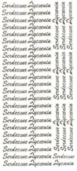 Naklejka (nalepka) Serdeczne życzenia złote Farro (002)