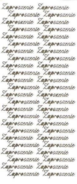 Naklejka (nalepka) Zaproszenie złote Farro (004)