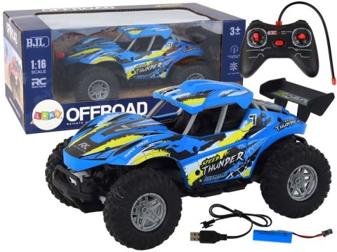 Samochód 1:16 Zdalnie Sterowane Off-Road Samochód Terenowy RC Niebieski Lean (17361)