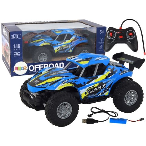 Samochód 1:16 Zdalnie Sterowane Off-Road Samochód Terenowy RC Niebieski Lean (17361)