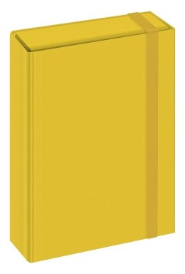 Teczka z szerokim grzbietem na gumkę BOX żółta A4 żółty Interdruk
