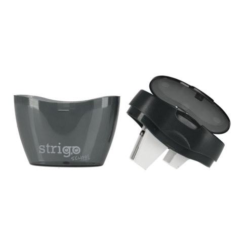 Temperówka z pojemnikiem na 3 grubości oł.i kredek mix plastikowa Strigo (SSC386)