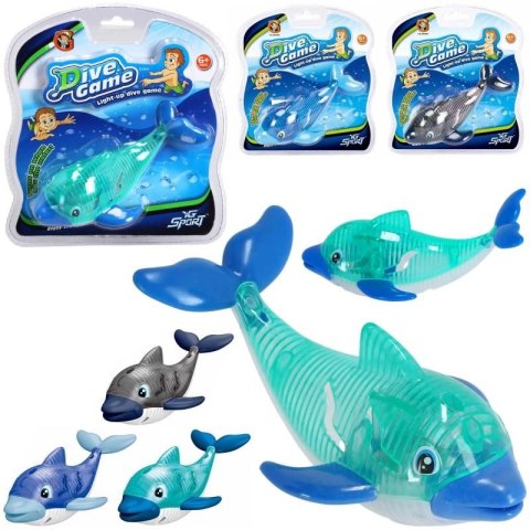 Zabawka do kąpieli delfin do nurkowania ze światłem Trifox (A-0637) Zabawka do kąpieli delfin do nurkowania ze światłem Trifox (A-0637)