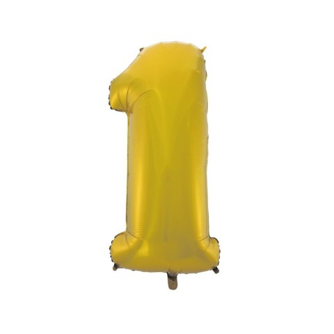 Balon foliowy złoty matowy cyfra 1 45 cali 45cal Godan (hs-c45zm1) Balon foliowy złoty matowy cyfra 1 45 cali 45cal Godan (hs-c45zm1)