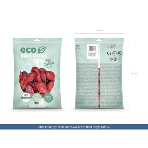 Balon gumowy Metalizowane Eco Balloons czerwony 260mm Partydeco (ECO26M-007) Balon gumowy Metalizowane Eco Balloons czerwony 260mm Partydeco (ECO26M-007)