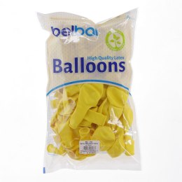 Balon gumowy pastelowy 100 szt żółty 12cal Partydeco