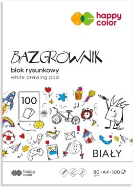 Blok rysunkowy A4 biały 80g 100k Happy Color (HA 3708 2030-0B100)