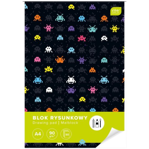 Blok rysunkowy bloki 5902277314512 A4 białe 90g 50k Interdruk