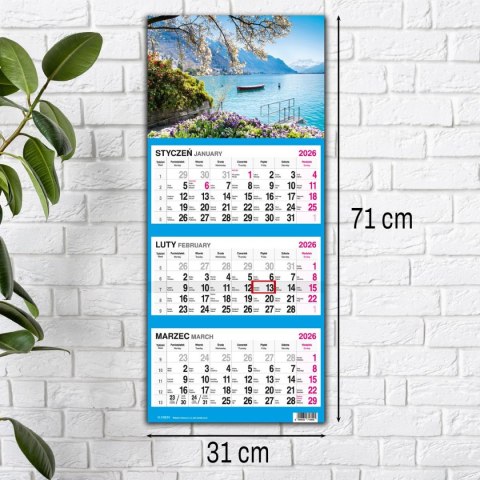Kalendarz ścienny WIDOK 310mm x 790mm Press
