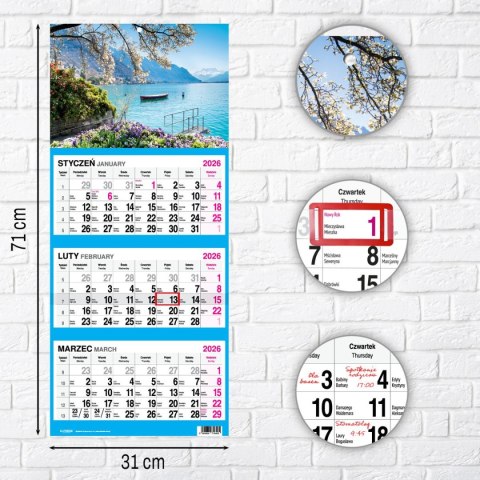 Kalendarz ścienny WIDOK 310mm x 790mm Press