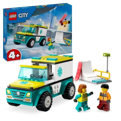 Klocki konstrukcyjne City Karetka i snowboardzista Lego (60403) Klocki konstrukcyjne City Karetka i snowboardzista Lego (60403)