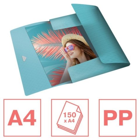 Teczka plastikowa na gumkę Colour Breeze A4 niebieska Esselte (626222) Teczka plastikowa na gumkę Colour Breeze A4 niebieska Esselte (626222)