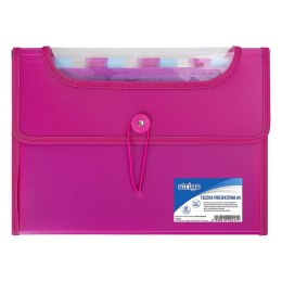 Teczka z przegródkami A4 kolor: różowa 12 przegródek Strigo (SF036)