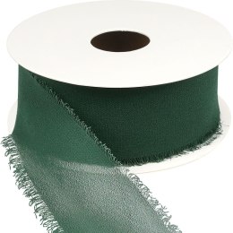 Wstążka Craft-Fun Series szyfonowa strzępiona 40x10 [mm x m] zielony butelkowy Titanum (WJ40-10-012B)