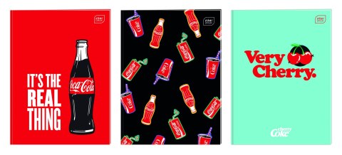 Zeszyt COCA COLA MAT+UV A4 32k. 70g krata Interdruk