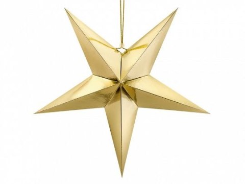 Dekoracja Gwiazda papierowa, 70cm, złoty Partydeco (GWP1-70-019M) Dekoracja Gwiazda papierowa, 70cm, złoty Partydeco (GWP1-70-019M)