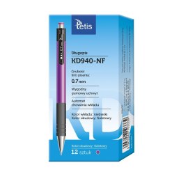 Długopis fiolet 59032421033339 niebieski 0,7mm Tetis (KD940-NF)