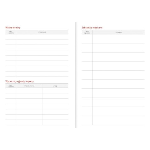 Kalendarz nauczyciela książkowy (terminarz) PCV ROWER bezbarwny B6 Wydawnictwo Wokół Nas (A5TN089B)