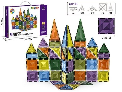 Klocki magnetyczne 48 elementów Adar (604841)