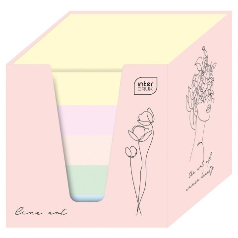 Kostka papierowa mix pastelowy [mm:] 90x90x 90 Interdruk (KOSPAPKKUBP)