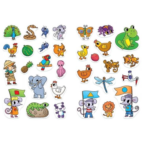 Książka dla dzieci Szlaczki zwierzaczki. Edukacyjna książeczka z naklejkami Aksjomat Książka dla dzieci Szlaczki zwierzaczki. Edukacyjna książeczka z naklejkami Aksjomat