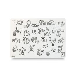 Podkład na biurko FUNNY MAT white ALFABET sfu1017 polipropylen PP [mm:] 335x480 Strigo (8681379310178)