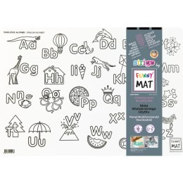 Podkład na biurko FUNNY MAT white ALFABET sfu1017 polipropylen PP [mm:] 335x480 Strigo (8681379310178)